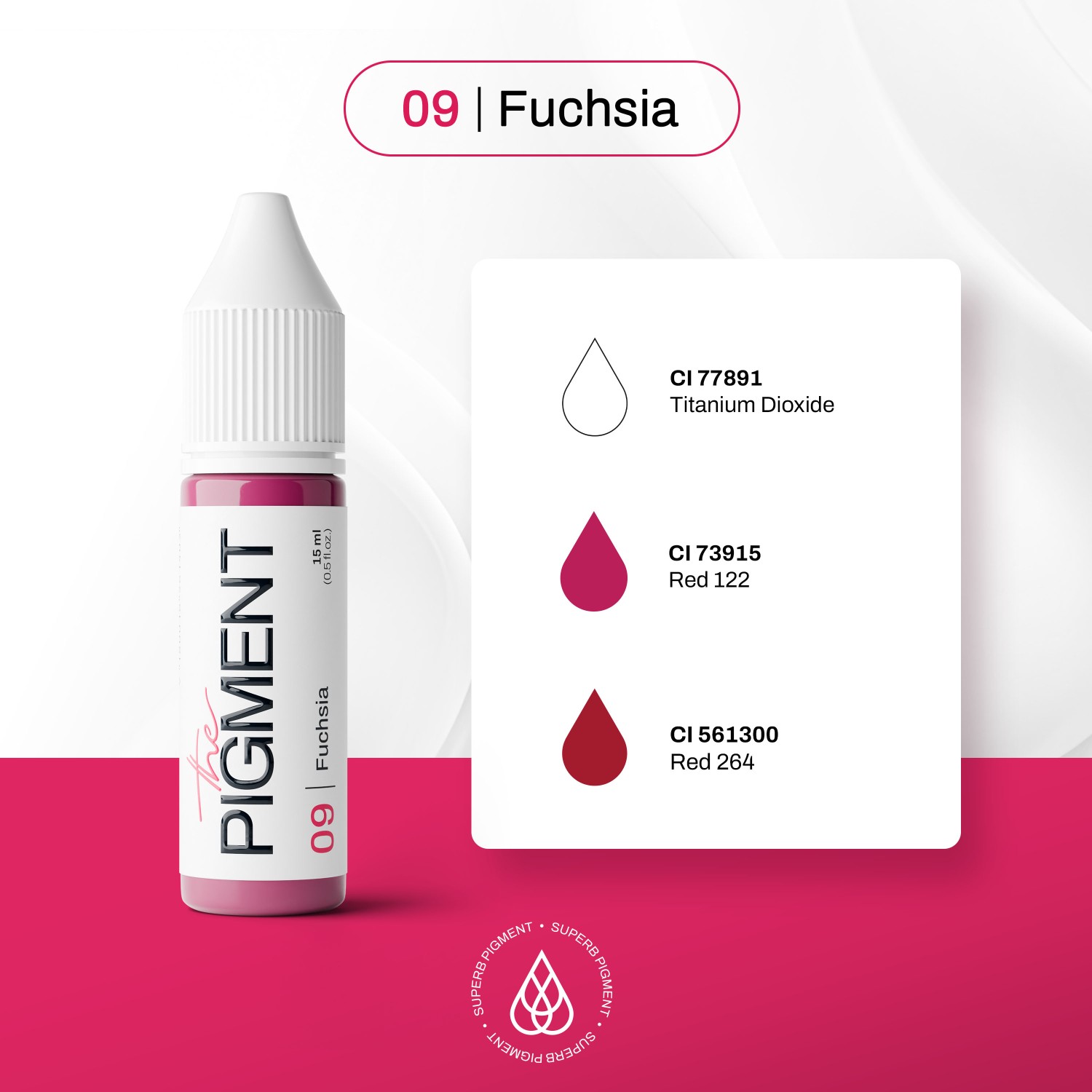 THE PIGMENT ტუჩის პიგმენტი Fuchsia 15 მლ.